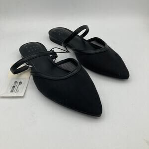 Women's Vienna Mesh Mule Flats - A New Day Black 5
